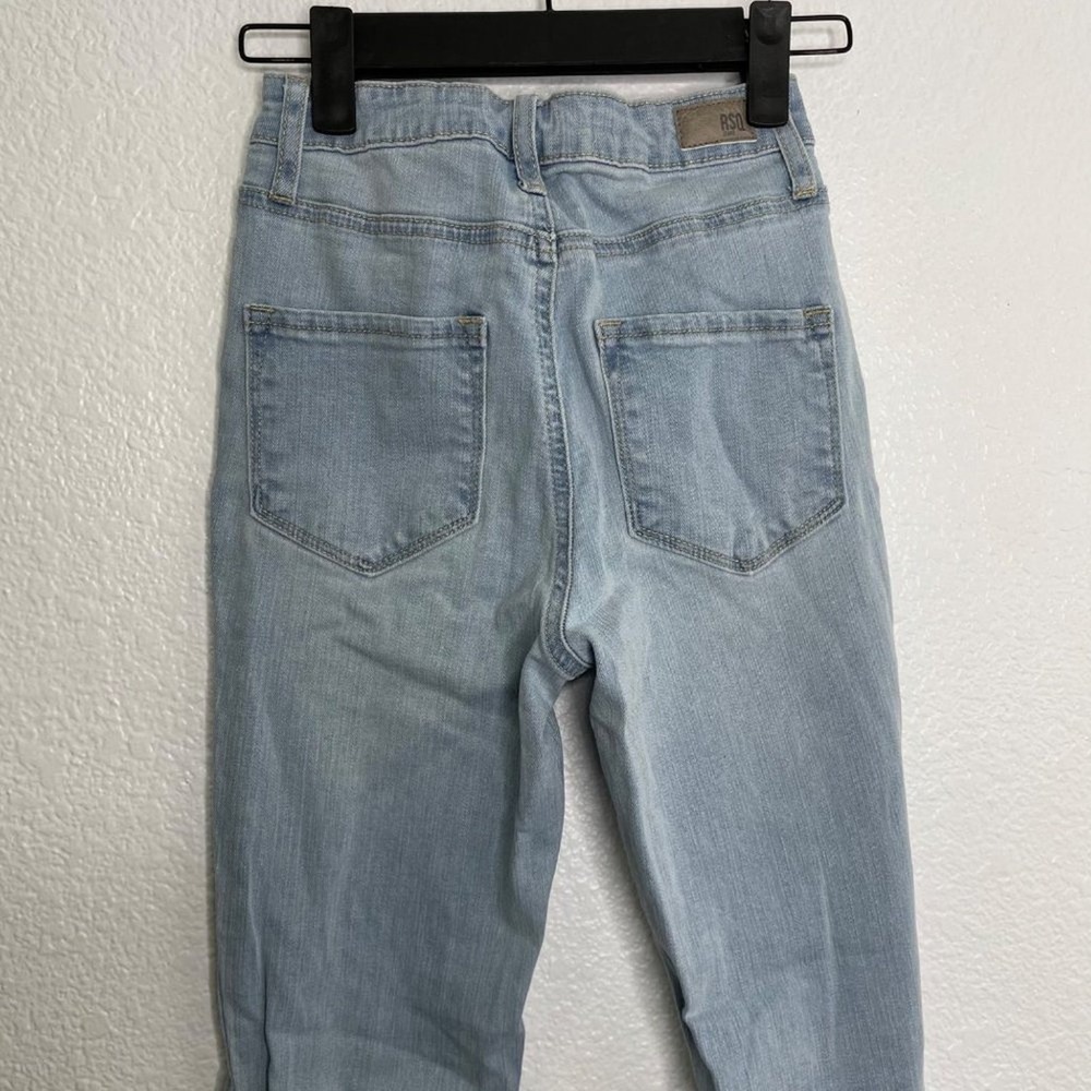 RSQ Jeans Womens Super High Rise Jeggings Light Wash Blue Skinny Size 00/23 - Picture 9 of 10